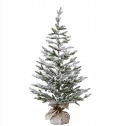 Kaemingk Mini karácsonyfa havas juta fedéllel dekoratív beltéri 120cm (8720194594452)