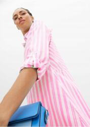 Bonprix Csíkos Női Ing, Size 42, 100% pamut, rózsaszín