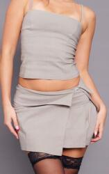 Prettylittlething LC84209 Miniszoknya Bézs Aszimmetrikus Prettylittlething (11) S