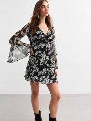 New Look Fekete Mini Ruha Mintás (42) (596778)