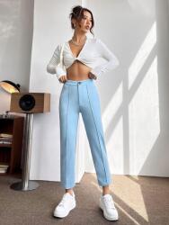 Shein Petite Elegáns Nadrág Kék 38 M__M