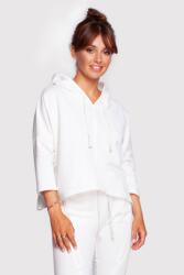 BeWear Női Melegítő Pulóver Pamut Sima Laza Kapucnis Ekrü 44/46 2/3XL