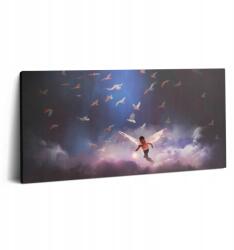 Wallfluent Fotó Vászonkép Hobbi Edzőterem Fiú Angyalszárnyakkal 100x50 (010030010010000074687)