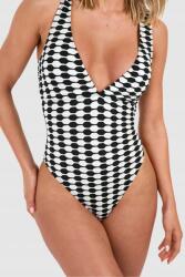 Boohoo EC56312 Boohoo Geometriai Mintás, Kontrastos fürdőruha (35) XXL
