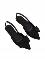 Shein Balerinacipő Fekete Elegáns Orr Masnis Szatén 38__38 (sx2303253437077419)