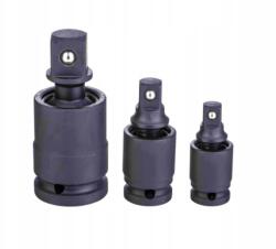 SilverTools 3 Db-os Ütvecsavarozó Készlet Gömbcsukló 1/4" 3/8" 1/2" Crmo (S11035)