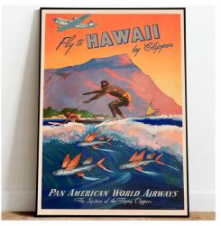 Utazó poszter Hawaii Surfer Vintage 50x70 cm