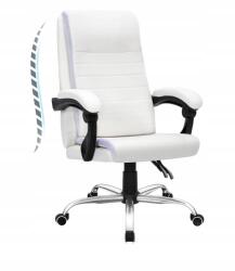 Irodai Szék Forgószék Ergonomikus bőr fehér (WF-O5002-001 White)