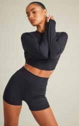 Prettylittlething Fekete Klasszikus Hosszú Ujjú Felső Sima Kötés Prettylittlething 40