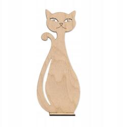 Loveart Álló macska állvánnyal Fa Loveart 20 cm Decoupage dekoráció (LV-SK05)