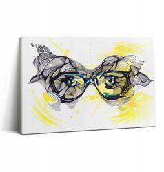 Wallfluent Vászonkép Canvas A dolgozószobába Könnyű Összeszerelés Szem Szemüveg 30x20 cm (010030010150000074838)