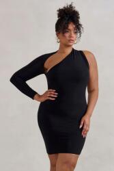  Club L Fekete Ceruza Mini Ruha, Size 32, aszimmetrikus dekoltázs (467158)