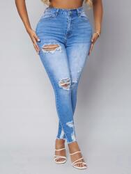 Shein DC26220 Shein Farmer Nadrág 28/32-ES Kopásokkal És Lyukakkal