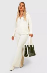 Boohoo Krémszínű Kötött Nadrág 54 7XL