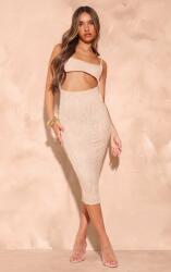 Prettylittlething ruha, Size XXL, bézs, 100% poliészter