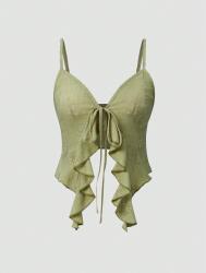 Shein Felső Blúz Zöld Kötött 36 S__s