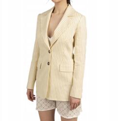 Tru Trussardi Trussardi sárga csíkos női blézer divatos elegáns It 40 S (56H00131 Y645)