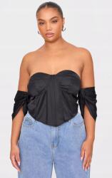 Prettylittlething FC16102 Szatén Felső Nyitott Vállú Fűző Prettylittlething (11) 3XL