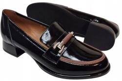 GAMIS 7713 Elegáns fekete bőr félcipő méret41 (7713/A128+F34)