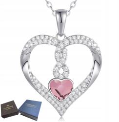 Mennica Świdnicka Nyaklánc Ezüst 925 Szív medállal Cirkóniákkal Évforduló Ajándék