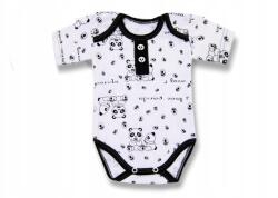  Panda rövid ujjú csecsemő body 68cm (8392/68)