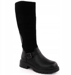 Sergio Leone Tiszti bőr csizma fekete Sergio Leone 37 (KZ708-S)