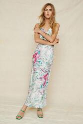 Nasty Gal Szatén Maxi Ruha, többszínű, Size 36, 100% poliészter