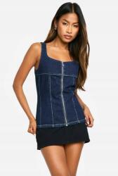 Boohoo Kék Pántos Farmer Felső Boohoo 42-ES