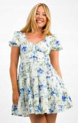 Forever New fehér virágos ruha, Size 40, pamut, koktél (567622)