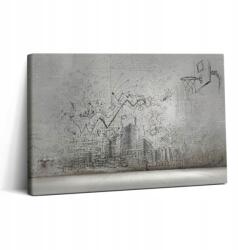 Wallfluent Vászonkép Gyors Szerelés Előszobába Városi Vázlat 30x20 cm (010030010150000074824)