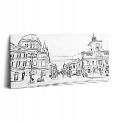 Wallfluent Vászonkép Canvas Kereten A Nappaliba Poznań Illusztráció Óváros (010030010010000075509)