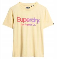 Superdry női pamut póló, sárga, logóval, XL- méret (W1011426A VCN)