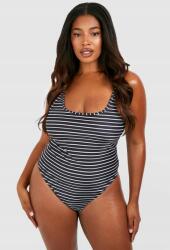 Boohoo DC34217 Boohoo Kontrasztos Fürdőruha Csíkos Vállpántokkal 4XL