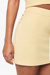 Boohoo Sárga Miniszoknya Oldalsó Gombokkal, Magas Derekú Boohoo 42-ES