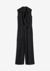 Bonprix 46-OS Fekete Viszkóz Overál