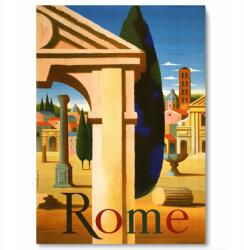  Vintage poszter Olaszország Róma Nappaliba Utazás 50x70 (Plakat Włochy Rzym Podróże Italy Rome)