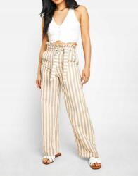 Boohoo Fehér-bézs Megkötős Nadrág Klasszikus Egyenes Szárú Boohoo 40