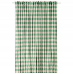 IKEA Glanshagtorn Függöny 1 db, zöld-fehér-fekete , 300x300 cm (905.561.08)
