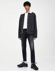 Pull&Bear Pull & Bear Fekete Koptatott Farmer Lánc (40) (229030)