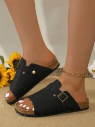 Shein IC25108 Shein Női Bebújós Flip-flop Papucs Fekete 38 (sx2312086415897928)