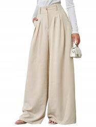 Shein Tall Pamut Nadrág Bézs Széles Szárú Könyvjelző 42 XL__XL