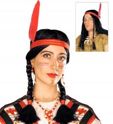 Widmann Indián paróka Pocahontas copf fejpánttal és tollal Apacs