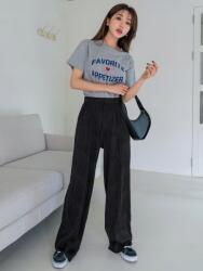 Shein EC47308 Shein Fekete Texturált Nadrág L