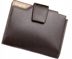 EdiBazzar Elegáns, függőleges, cipzáras, patentos férfi bőr pénztárca kártyavédelemmel (Skórzany Portfel Męski Brązowy Elegancki)