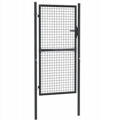 VidaXL Hálós kerti ajtó, galvanizált acél, 100x225 cm, szürke (145774)