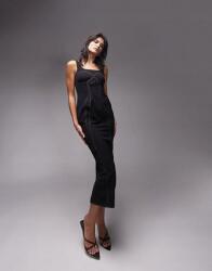 Topshop Fekete Ruha Kontrasztos Varrásokkal (34) (569201)