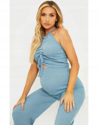 Prettylittlething Kék Fodros Felső (36) (564338)