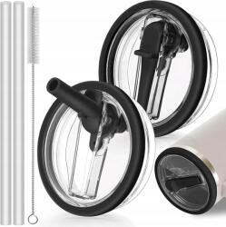 STANLEY 2 db fedél Stanley pohárfedél szívószál fekete pohár (Akcesoria do Kubka Zatyczki czarny 2 Sztuki)