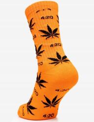  Hosszú Zokni Férfi Zokni 4: 20 Levelek Pamut Zokni Narancssárga (Skarpety skiety)