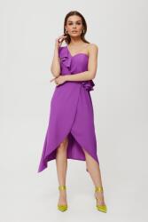Makover Ruha MIDI Esküvőre Fodros Vállrésszel Lila 42 XL (K185 LAWENDOWY XL)